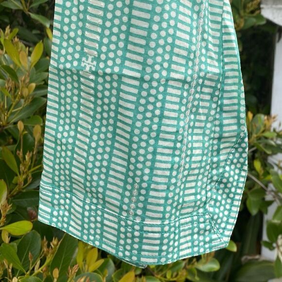 Tory Burch Green & White Sequin Stephanie Tunic. Size 6. Excellent Condition. - Picture 4 of 8